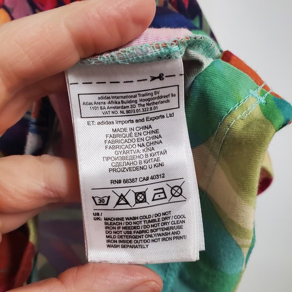 Adidas Parrot Tank Top S Rare! Colorful Racerback Spell Out Tropical - Picture 6 of 11